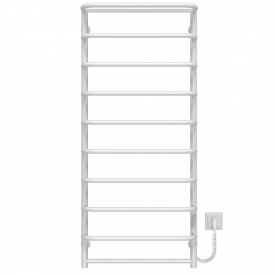 Полотенцесушитель электрический Стандарт с полкой П10 500х1200 Deffi Белый WD03 (C.SP.120.50.10.E.W.R.3)
