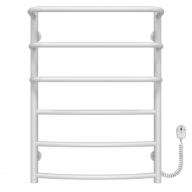 Полотенцесушитель электрический Каскад Дуга П6 500х700 Deffi Белый EF16 (C.KD.70.50.6.E.W.R.5)