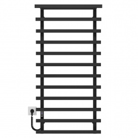 Полотенцесушитель электрический Agata П12 500x1200 Deffi Черный JD04 (A.AG.120.50.12.E.W.L.4)