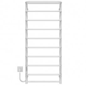 Полотенцесушитель электрический Стандарт с полкой П10 500х1200 Deffi Белый WD03 (C.SP.120.50.10.E.W.L.3)