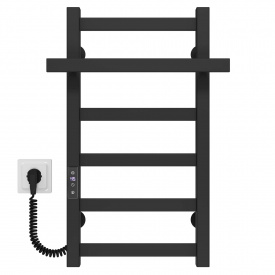 Полотенцесушитель электрический Nicolе П6 400х600 Deffi Черный JD04 (A.NI.60.40.6.E.B.L.2)