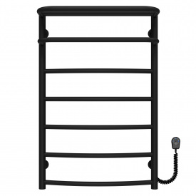 Полотенцесушитель электрический Отель П7 500х800 Deffi Черный EF16 (C.OD.80.50.7.E.B.R.5)