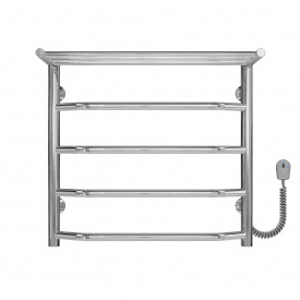 Полотенцесушитель электрический Трапеция с полкой П5 500х500 Deffi Хром EF16 (C.TP.50.50.5.E.C.R.5)