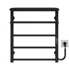 Полотенцесушитель электрический Lux Hotel П5 600х600 Deffi Черный JD04 (A.LH.60.60.5.E.B.R.2)