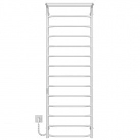Полотенцесушитель электрический Трапеция с полкой П15 500х1500 Deffi Белый WD03 (C.TP.150.50.15.E.W.L.3)