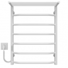 Полотенцесушитель электрический Трапеция с полкой П7 500х700 Deffi Белый WD03 (C.TP.70.50.7.E.W.L.3)
