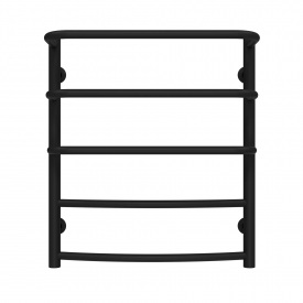 Полотенцесушитель водяной Каскад Дуга П5 400х600 Deffi Черный (C.KD.60.40.5.B.B)