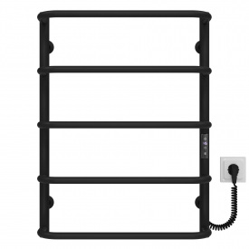 Полотенцесушитель электрический Стандарт П5 500х700 Deffi Черный JD03 (C.SS.70.50.5.E.B.R.1)