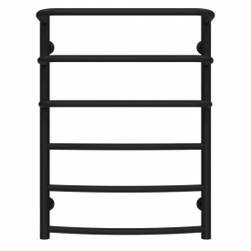 Полотенцесушитель водяной Каскад Дуга П6 500х700 Deffi Черный (C.KD.70.50.6.B.B)