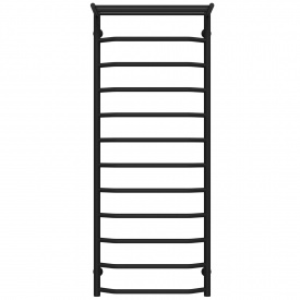Полотенцесушитель водяной Трапеция с полкой П12 500х1300 Deffi Черный (C.TP.130.50.12.B.A)
