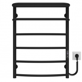 Полотенцесушитель электрический Отель П6 500х700 Deffi Черный JD03 (C.OD.70.50.6.E.B.R.1)