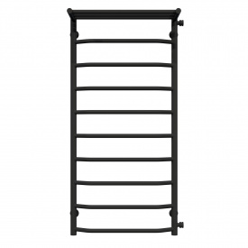 Полотенцесушитель водяной Трапеция с полкой П10 500х1100 Deffi Черный (C.TP.110.50.10.B.C)