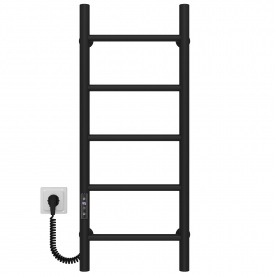 Полотенцесушитель электрический Орион П5 200х800 Deffi Черный JD03 (C.OR.80.20.5.E.B.L.1)