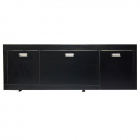 Пластиковый экран с откидной дверцей Mikola-M Креатив Антрацит 140 см