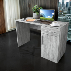 Стіл письмовий прямий Tobi Sho ST-0003 з тумбою 1200х760х500 Бетон Косів