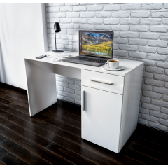 Стол письменный прямой Tobi Sho ST-0003 с тумбой 1200х760х500 Белый Днепр