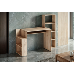 Стіл комп'ютерний Tobi Sho ST-0025 з бічними стелажами 1450х750х500 Дуб сонома Миколаїв