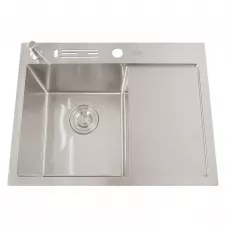 Кухонная мойка Nett NB-6045(R) 600х450 с крылом нержавеющая сталь(браш) (1,5 мм)