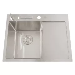 Кухонная мойка Nett NB-6045(R) 600х450 с крылом нержавеющая сталь(браш) (1,5 мм) Ізмаїл