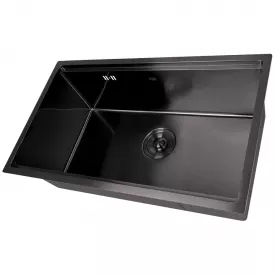 Кухонная мойка врезная Nett NB-7042 700х420 с PVD покрытием черная (1,5 мм)+смеситель