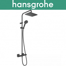 Душевая система с термостатом Hansgrohe (art 26097670) Vernis Shape Ecosmart Showerpipe 230 1jet, Чёрный мат