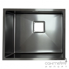 Прямоугольная кухонная мойка на одну чашу Fabiano Quadro 53 Celldecor Nano Grafit 530х440 графит