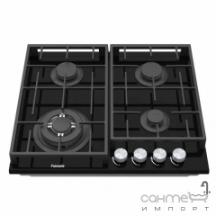 Газовая варочная поверхность на четыре конфорки Fabiano FHG 8244 VGHT Black Glass черное стекло Луцк