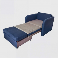 Диван прямой Tobi Sho Юниор-1.2 раскладной мягкий велюр Magic Navy, 1380х800х800 мм Городок