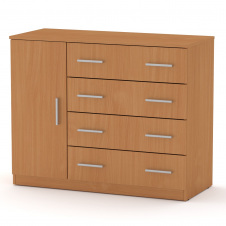 Комод Компанит 4+1Б Бук (105х45х85 см)