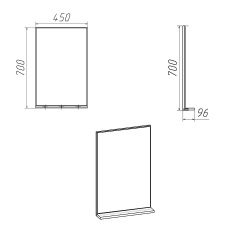 Настінне дзеркало 2 Компанит Махонь Луцьк