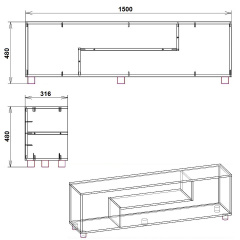 Тумба ТВ-2 МГ-4 Компанит орех экко Житомир