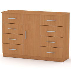 Комод Компаніт 8+1 Бук (120х39х85 см) Шостка