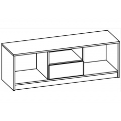 Тумба Мебель Сервис ТВ 2Д1Ш Типс Дуб самоа + Белый (aqhab0) Киев