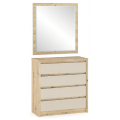 Комод + дзеркало Меблі сервіс Домініка 4Ш Артісан + Шампань Дніпро