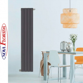 Радіатор алюмінієвий Nova Florida Ledro S90 ARDESIA 2000*10 висота 2000мм (темно-сірий), ІТАЛІЯ