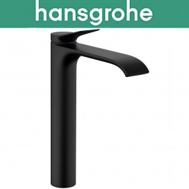 Смеситель Hansgrohe (art 75040670) для раковины однорычажный сливной гарнитурой, Vivenis 250, Чёрный мат