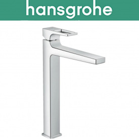 Смеситель Hansgrohe (art 74512000) для раковины однорычажный с петлеобразной ручкой и сливом, гарнитурой Push-Open, Metropol 260, Хром