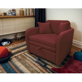 Крісло Tobi Sho Юніор-0.7 розкладне м'яке для дітей велюр Magic Terracotta, 880х800х800 мм