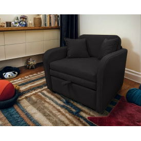 Кресло Tobi Sho Юниор-0.7 раскладное мягкое для детей велюр Magic Grafite, 880х800х800 мм