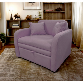 Диван прямой Tobi Sho Юниор-1.2 раскладной мягкий велюр Magic Dusty Violet, 1380х800х800 мм