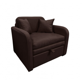 Кресло-диван Tobi Sho Юниор-0.9 раскладное мягкое для подростков велюр Magic Dark Brown, 1080х800х800 мм