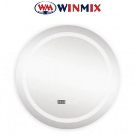 Дзеркало для ванної кімнати Winmix PLAIN MC02-60 (з LED-підсвічуванням, годинник, антизапотівання)