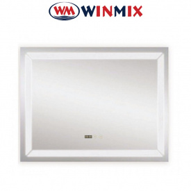 Дзеркало для ванної кімнати Winmix LIGHT MR01-70x50 (з LED-підсвічуванням, годинник, антизапотівання)