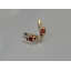 Серебряные серьги Sil с золотыми накладками 128s-8 Красный (Sil-1036) Лубны