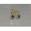 Серебряные серьги Sil с золотыми вставками 125s-1 Танзанит (Sil-785) Лубны