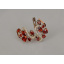 Серебряные серьги Sil с золотыми пластинами 152s-3 Красный (Sil-1062) Вышгород