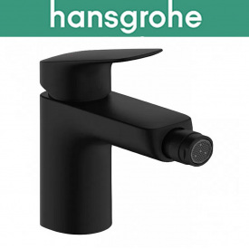 Смеситель однорычажный Hansgrohe (art 71200670) для биде Logis чёрный мат