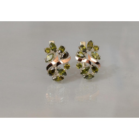 Срібні сережки з аметистом 133s-12 Олива (Sil-712)