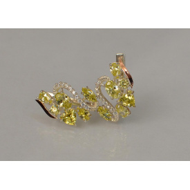 Срібна каблучка Sil з золотими пластинами 152s-4 Жовтий (Sil-1063)