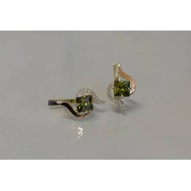 Срібна каблучка Sil з золотими накладками 118s-6 Олива (Sil-822)